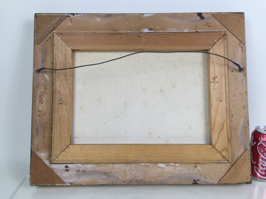 Original Oil Painting Of Ships In The Harbor Signed By Artist [Photo 11]