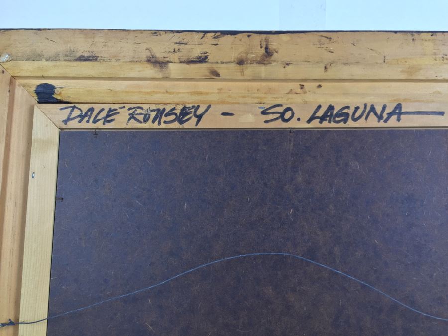 Mixed Media Relief Original Painting Signed By Arist Dale Rousey South Laguna California On Back [Photo 3]