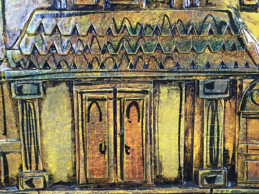 Mixed Media Relief Original Painting Signed By Arist Dale Rousey South Laguna California On Back [Photo 12]