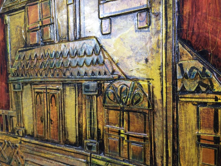 Mixed Media Relief Original Painting Signed By Arist Dale Rousey South Laguna California On Back [Photo 9]