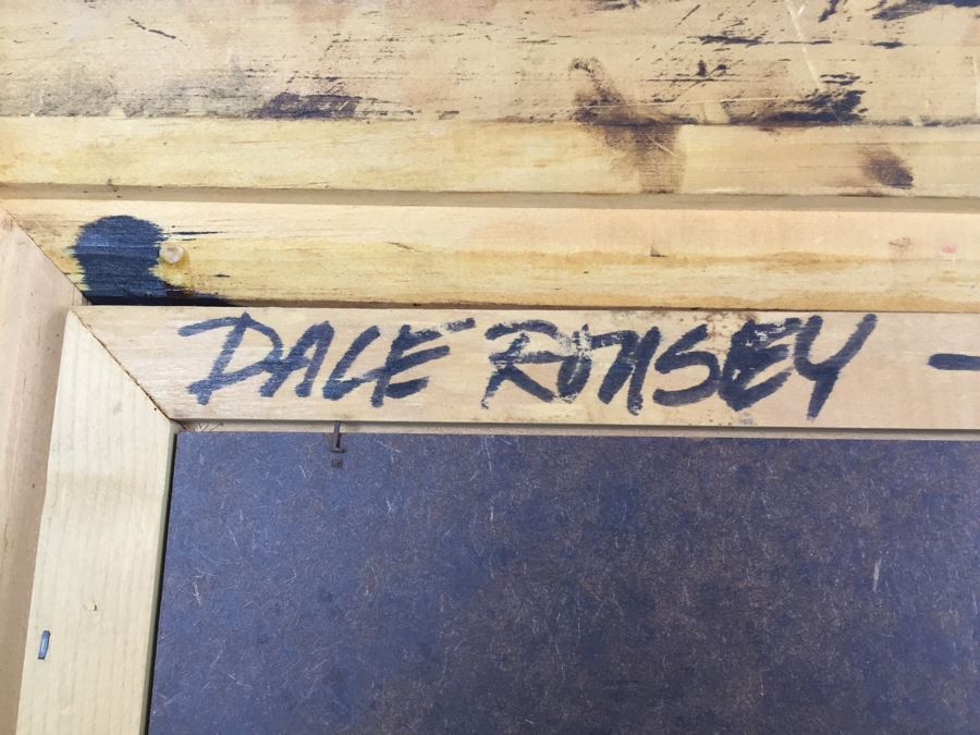 Mixed Media Relief Original Painting Signed By Arist Dale Rousey South Laguna California On Back [Photo 14]