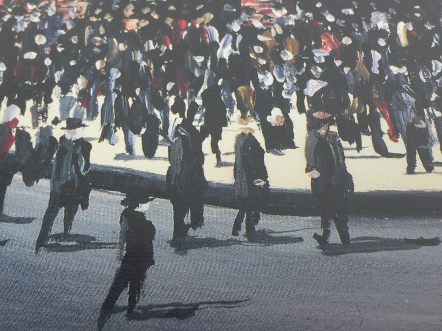 Nostalgia Limited Edition Print Signed By Artist Marv Herbert 97/5000 Showing Crowd Entering Ebbets Field In Brooklyn New York City [Photo 6]