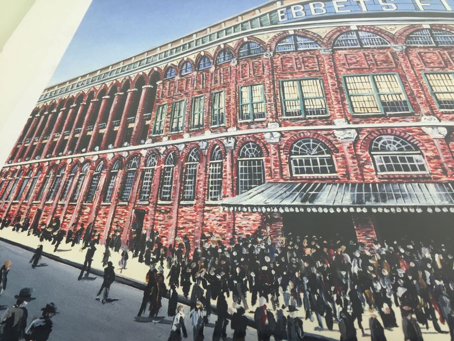 Nostalgia Limited Edition Print Signed By Artist Marv Herbert 97/5000 Showing Crowd Entering Ebbets Field In Brooklyn New York City [Photo 8]
