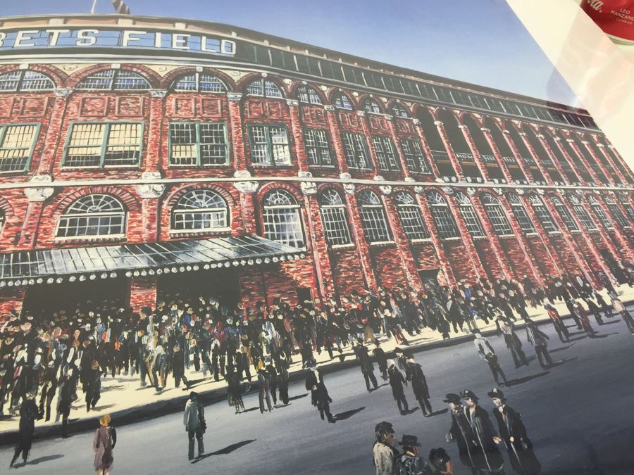 Nostalgia Limited Edition Print Signed By Artist Marv Herbert 97/5000 Showing Crowd Entering Ebbets Field In Brooklyn New York City [Photo 9]