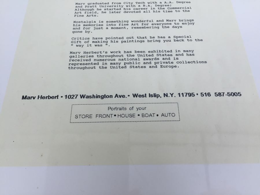 Nostalgia Limited Edition Print Signed By Artist Marv Herbert 97/5000 Showing Crowd Entering Ebbets Field In Brooklyn New York City [Photo 15]