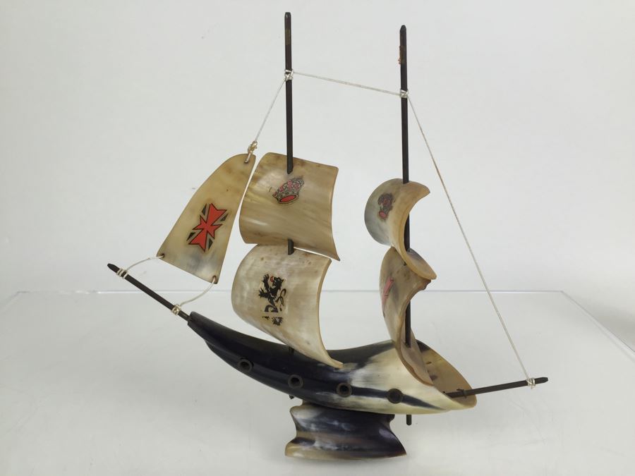 Sailing Ship Model Sculpture Made From Horn [Photo 12]