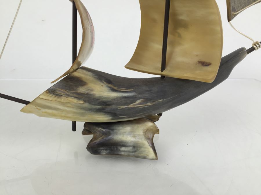 Sailing Ship Model Sculpture Made From Horn [Photo 10]