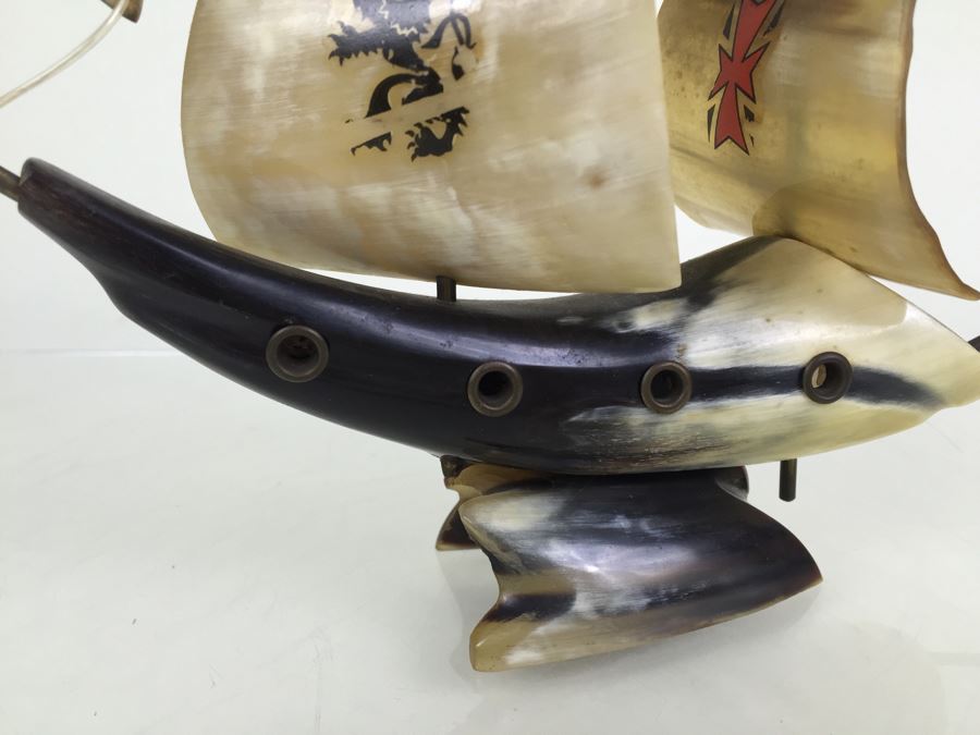 Sailing Ship Model Sculpture Made From Horn [Photo 5]