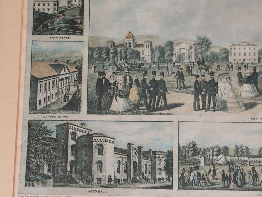 Pair Of Framed West Point Army Military Academy Prints [Photo 16]