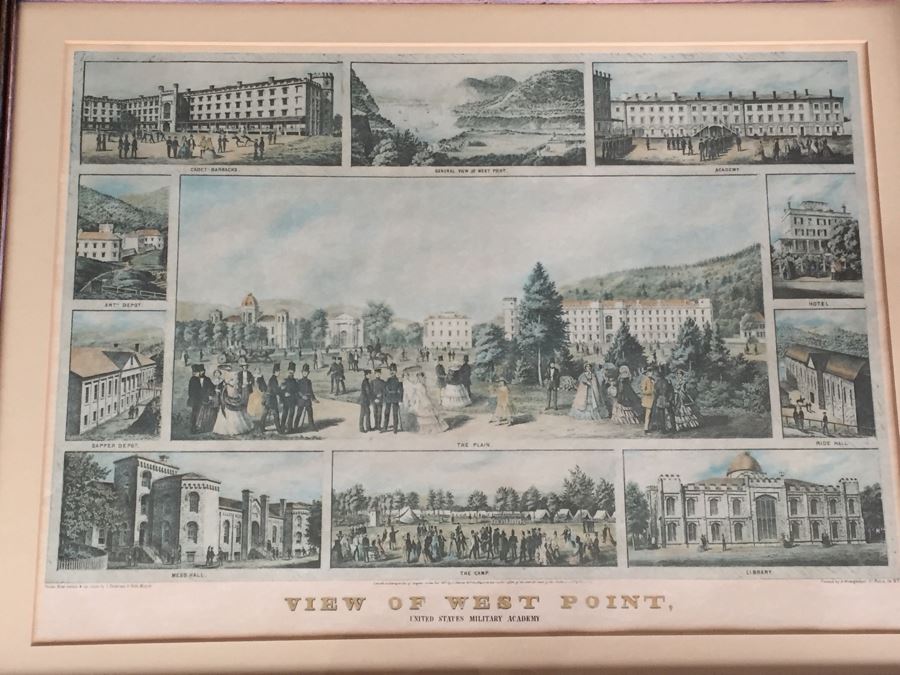 Pair Of Framed West Point Army Military Academy Prints [Photo 3]