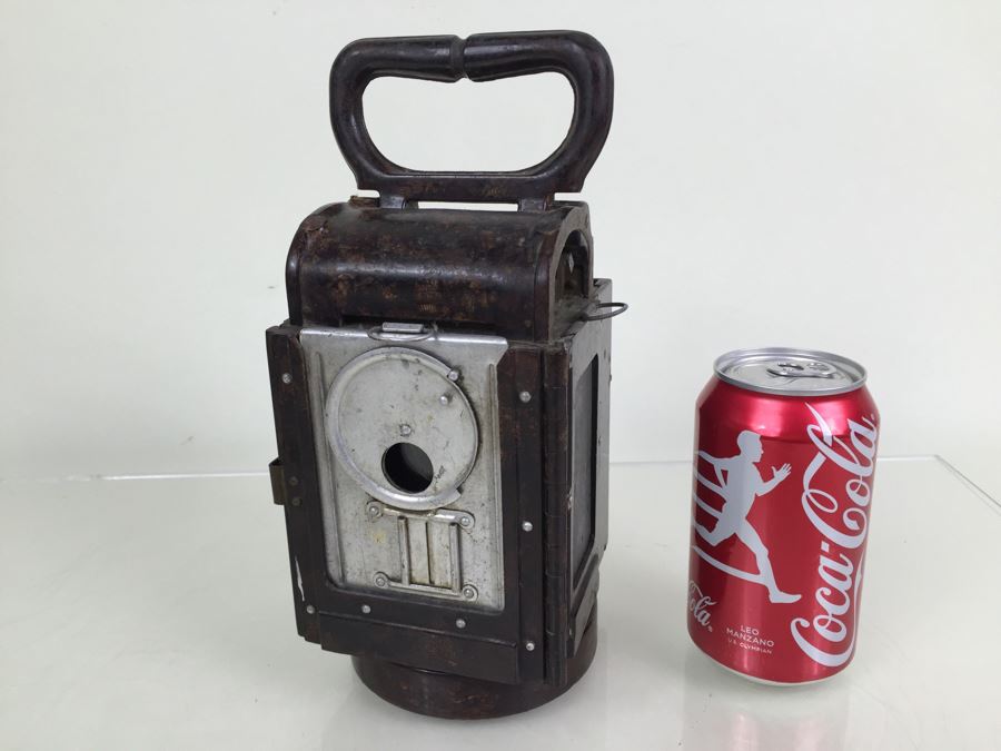 German WWII Original Bakelite Carbie Lantern With Handle And Clip