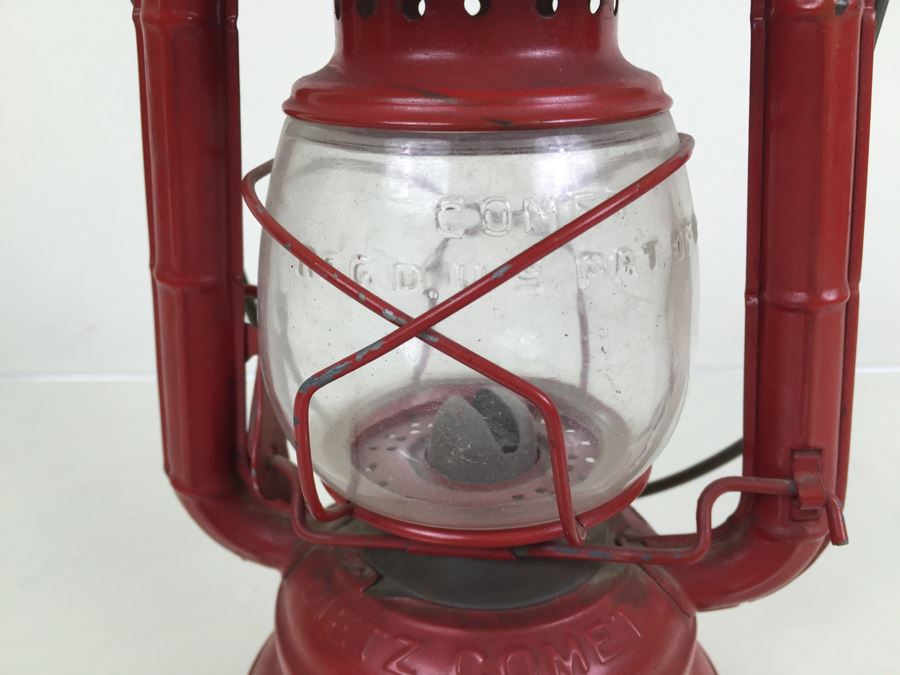 Dietz Comet Oil Lantern Red Vintage [Photo 7]