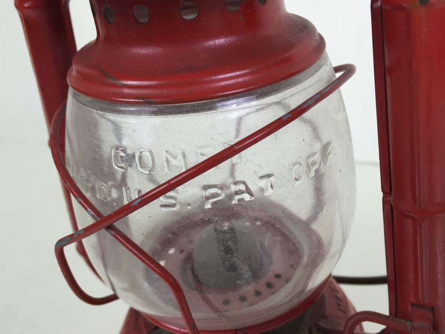Dietz Comet Oil Lantern Red Vintage [Photo 9]
