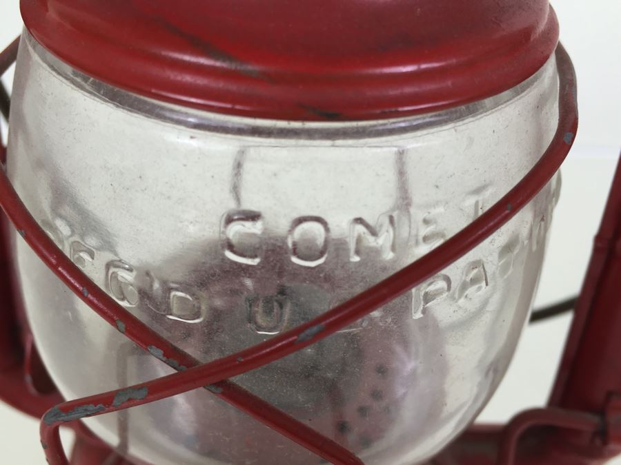 Dietz Comet Oil Lantern Red Vintage [Photo 2]
