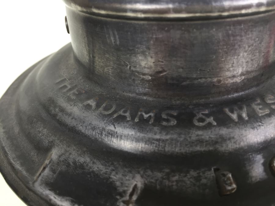 The Adams & Westlake Co. Adlake Kero 4-40 Railroad Lantern With Red Globe Great Condition C & O Chesapeake and Ohio Railway Railroad [Photo 6]