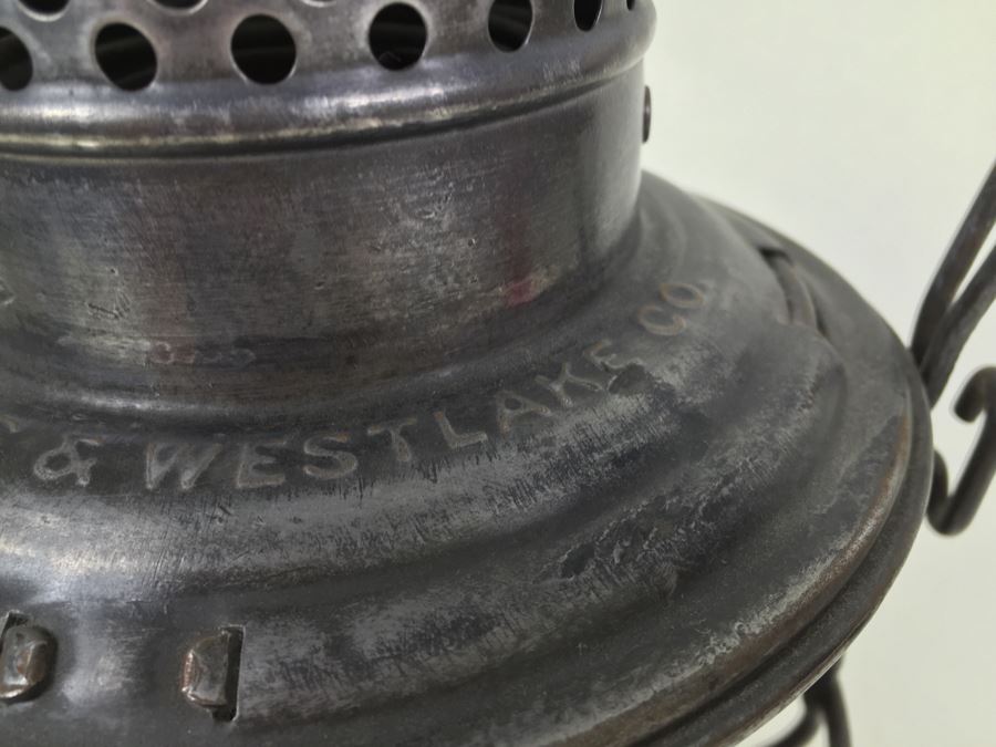 The Adams & Westlake Co. Adlake Kero 4-40 Railroad Lantern With Red Globe Great Condition C & O Chesapeake and Ohio Railway Railroad [Photo 7]