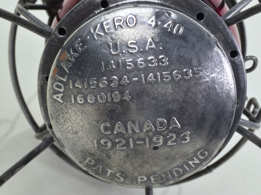 The Adams & Westlake Co. Adlake Kero 4-40 Railroad Lantern With Red Globe Great Condition C & O Chesapeake and Ohio Railway Railroad [Photo 15]