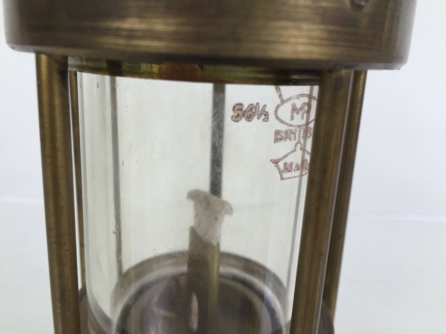 Solid Brass Miners' Lamp E. Thomas & Williams Ltd Cambrian No 6863 Oil Lantern Makers Aberdare Wales [Photo 15]