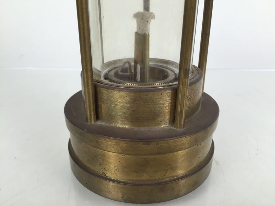 Solid Brass Miners' Lamp E. Thomas & Williams Ltd Cambrian No 6863 Oil Lantern Makers Aberdare Wales [Photo 17]