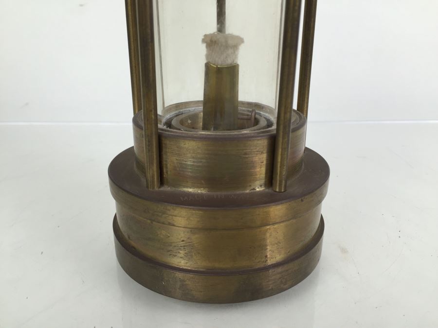 Solid Brass Miners' Lamp E. Thomas & Williams Ltd Cambrian No 6863 Oil Lantern Makers Aberdare Wales [Photo 12]