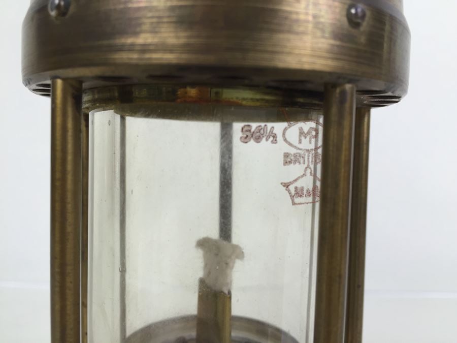 Solid Brass Miners' Lamp E. Thomas & Williams Ltd Cambrian No 6863 Oil Lantern Makers Aberdare Wales [Photo 16]