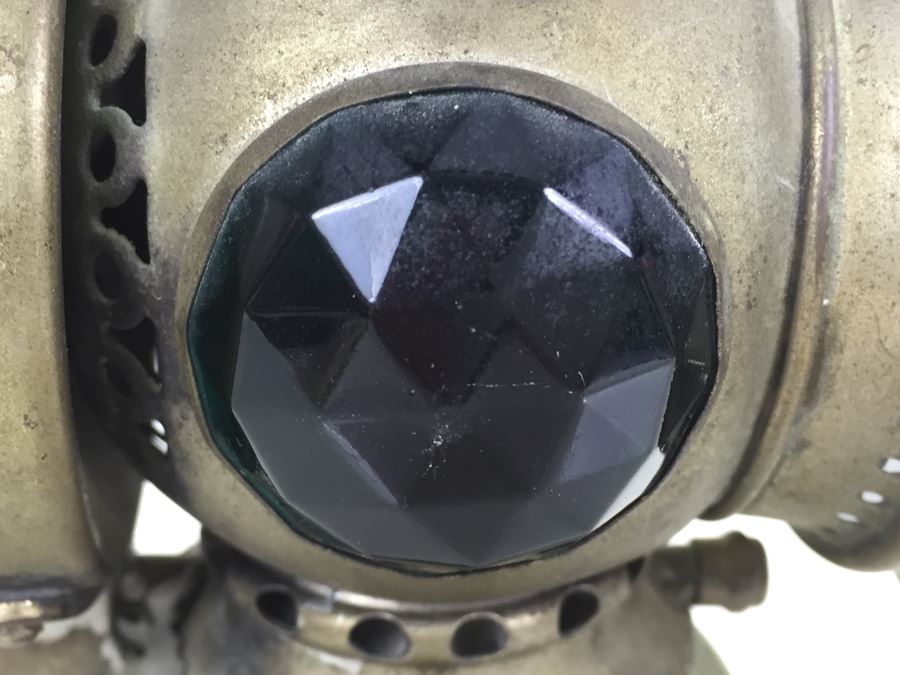 The Badger Brass Mfg Co. Kenosha, Was., U.S.A. Solar Lantern Bicycle Carbide Lamp With Red & Green Side Lenses [Photo 5]