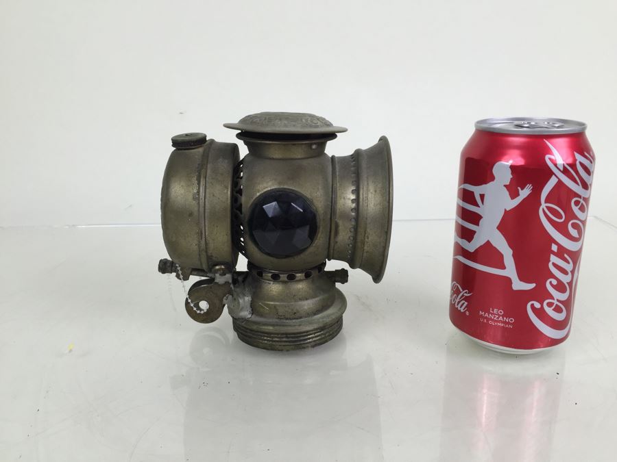 The Badger Brass Mfg Co. Kenosha, Was., U.S.A. Solar Lantern Bicycle Carbide Lamp With Red & Green Side Lenses [Photo 4]