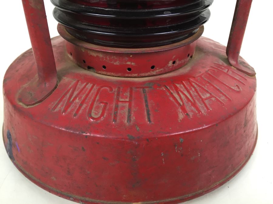 Red Dietz Night Watch Lantern Syracuse NY USA With Red Globe Stamped S. D. G. & E. Co. [Photo 11]
