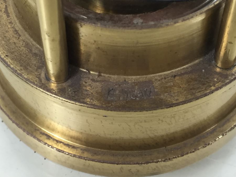 Solid Brass Miners' Lamp E. Thomas & Williams Ltd Cambrian No HS 8771 Oil Lantern Makers Aberdare Wales [Photo 12]