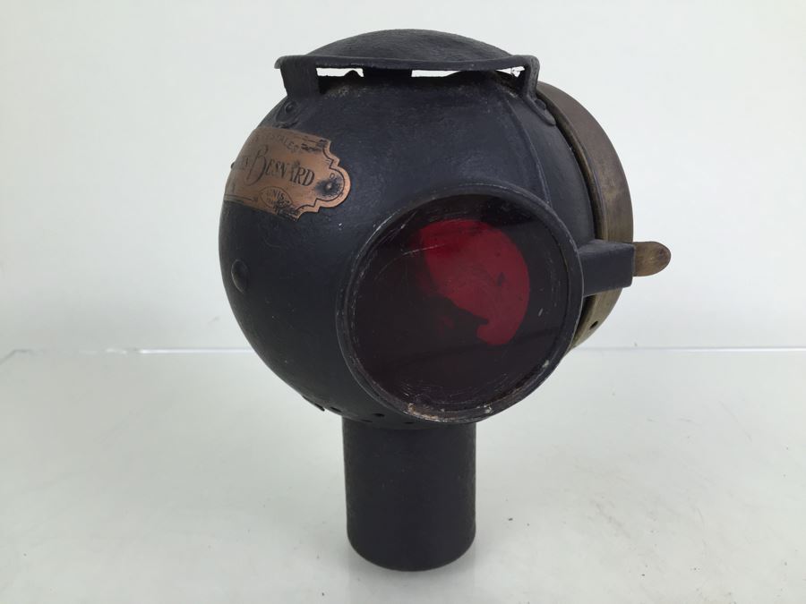 Antique Automobile Light 'Les Vestales' Phares Besnard No. 1864 UNIS France [Photo 8]