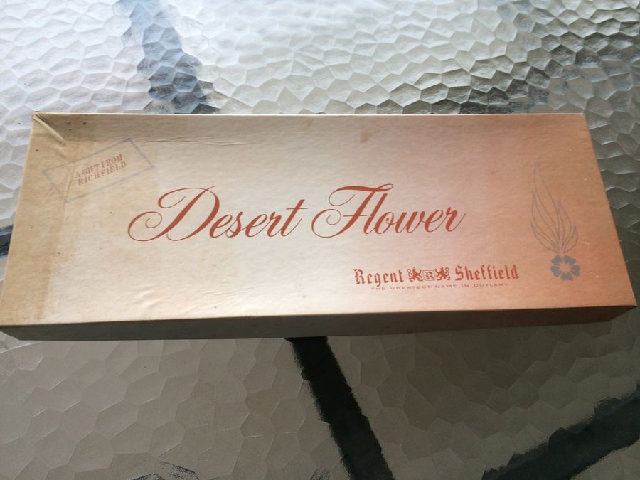 Desert Flower Regent Sheffield Knife Carving Set NIB [Photo 1]