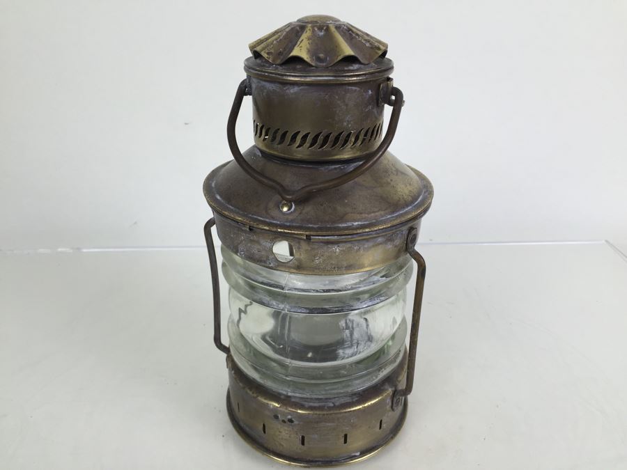 Vintage Anchor Ship Lantern Maritime Oil Lamp [Photo 10]