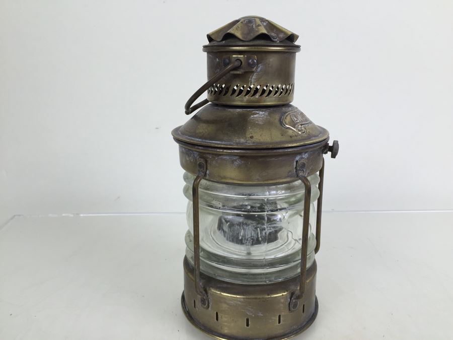 Vintage Anchor Ship Lantern Maritime Oil Lamp [Photo 8]