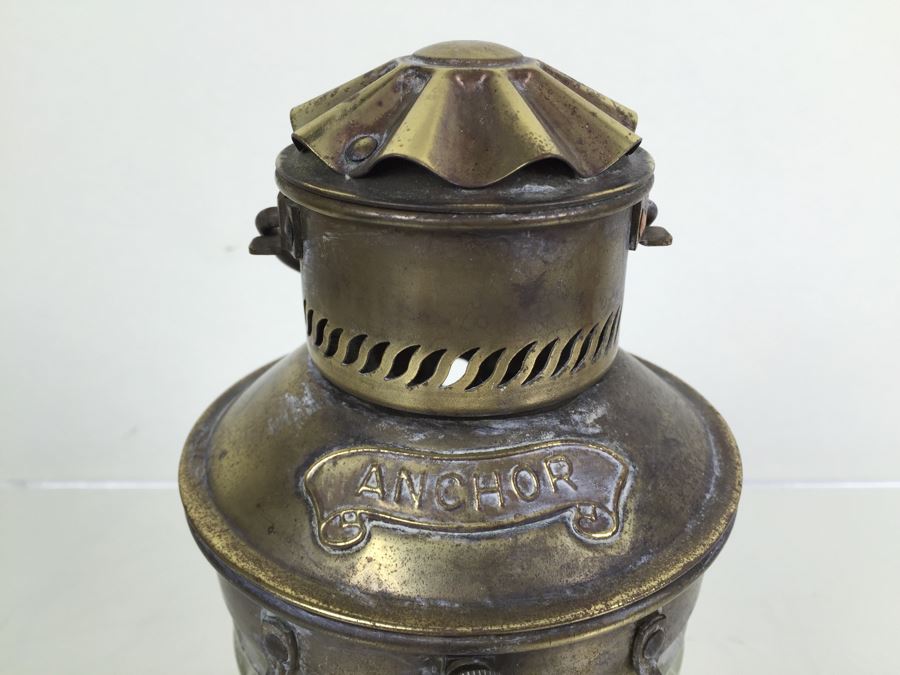 Vintage Anchor Ship Lantern Maritime Oil Lamp [Photo 5]