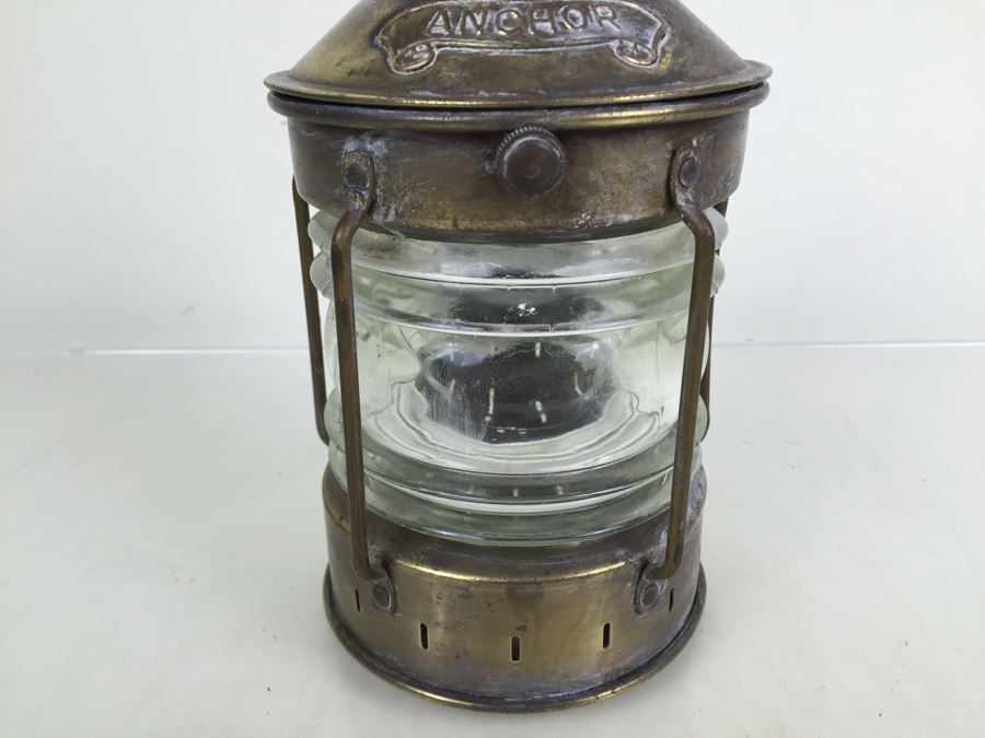 Vintage Anchor Ship Lantern Maritime Oil Lamp [Photo 6]