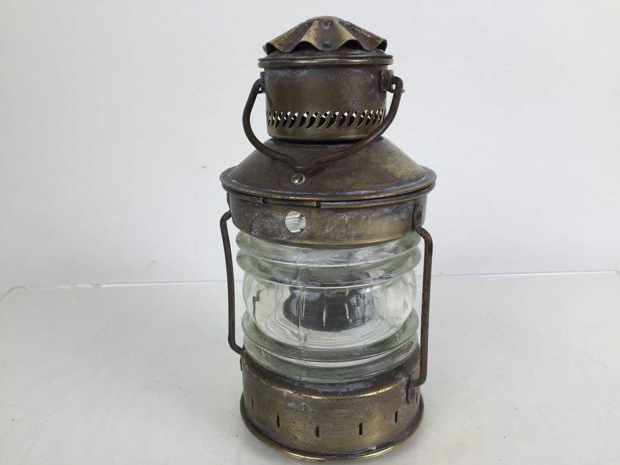 Vintage Anchor Ship Lantern Maritime Oil Lamp [Photo 9]