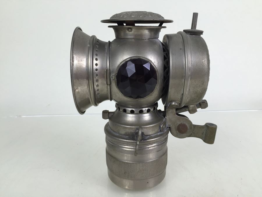 The Badger Brass Mfg Co. Kenosha, Was., U.S.A. Solar Lantern Bicycle Carbide Lamp With Red & Green Side Lenses [Photo 2]