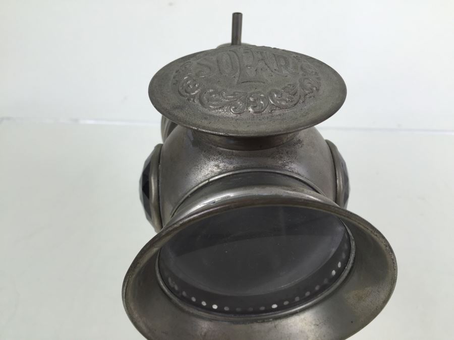 The Badger Brass Mfg Co. Kenosha, Was., U.S.A. Solar Lantern Bicycle Carbide Lamp With Red & Green Side Lenses [Photo 17]