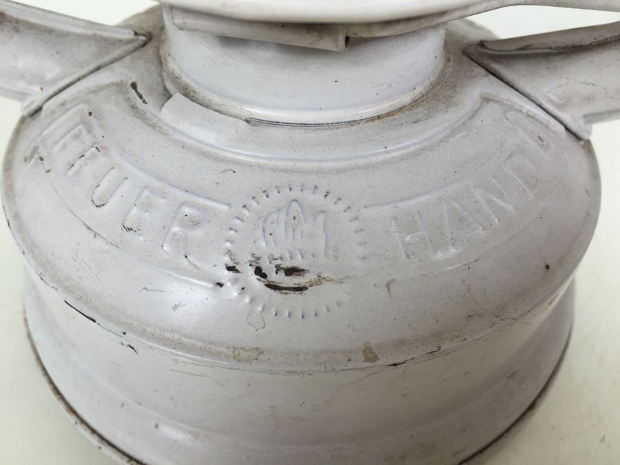 Vintage Original Nier Feuerhand Feuer Hand Western Germany 275 Baby Oil Kerosene White Metal Red Glass Collectible Lantern [Photo 12]