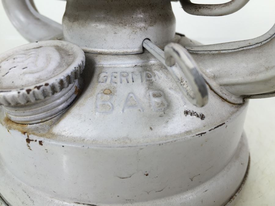 Vintage Original Nier Feuerhand Feuer Hand Western Germany 275 Baby Oil Kerosene White Metal Red Glass Collectible Lantern [Photo 7]