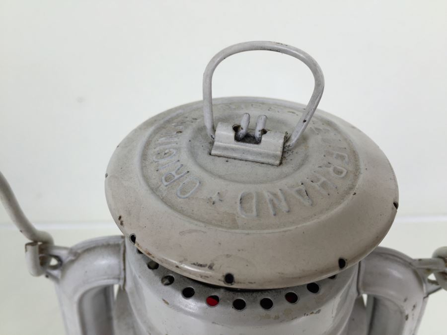 Vintage Original Nier Feuerhand Feuer Hand Western Germany 275 Baby Oil Kerosene White Metal Red Glass Collectible Lantern [Photo 13]