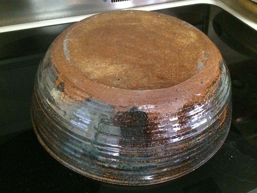 Large Brown Handmade Pottery Bowl [Photo 2]