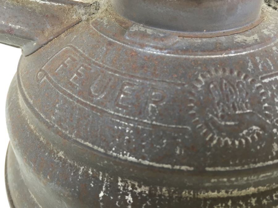 Vintage German Sturmkappe Lantern With Original Glass Jena Feuerhand Feuer Hand Lamp Firehand [Photo 5]