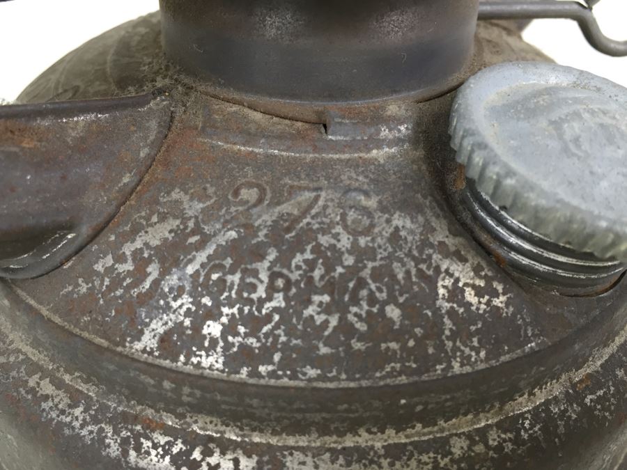 Vintage German Sturmkappe Lantern With Original Glass Jena Feuerhand Feuer Hand Lamp Firehand [Photo 17]