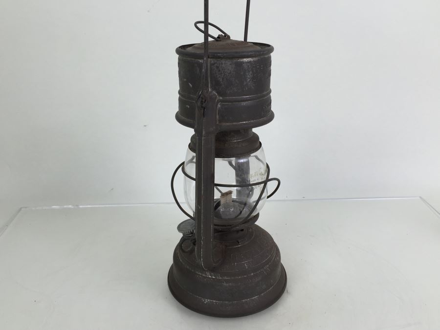 Vintage German Sturmkappe Lantern With Original Glass Jena Feuerhand Feuer Hand Lamp Firehand [Photo 12]