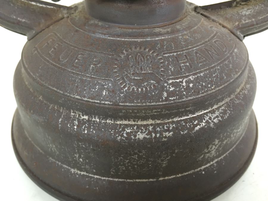 Vintage German Sturmkappe Lantern With Original Glass Jena Feuerhand Feuer Hand Lamp Firehand [Photo 4]