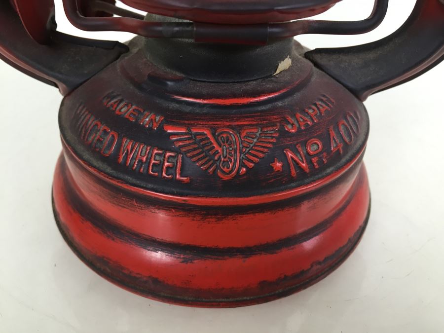 Vintage Red Lantern Winged Wheel No. 400 Made In Japan [Photo 10]