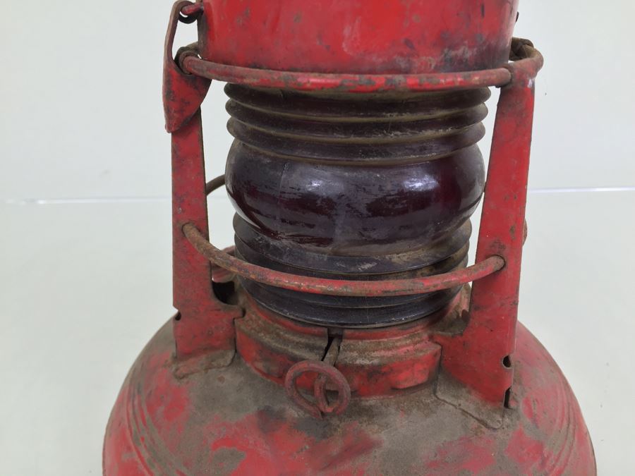 Dietz No. 40 Traffic Gard NY USA Red Railroad Lantern [Photo 14]