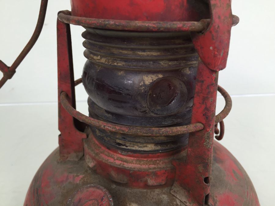 Dietz No. 40 Traffic Gard NY USA Red Railroad Lantern [Photo 6]