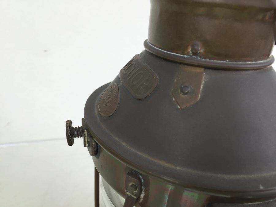 Vintag Anchor Brass Lantern Tung Woo Hong Kong [Photo 15]